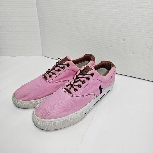Polo by Ralph Lauren Pink Canvas Men's Shoes Size 9 - Picture 3 of 14